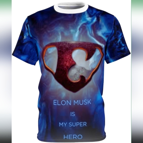 Elon Musk Is My Hero "Unisex Cut & Sew Tee - Picture 4 of 6